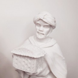 Reyes Magos en resina blanca