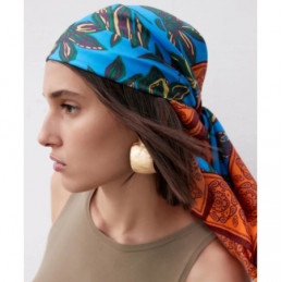 PAÑUELO DE SEDA PONGEE Nº5 150x45 BORDE A MANO