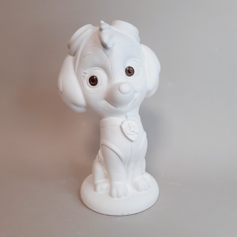 Figura de escayola perrita