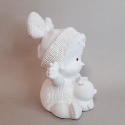 Figura infantil de escayola Niño de lado
