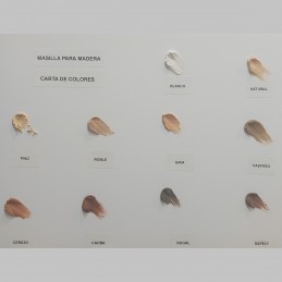 Carta completa de los colores de la masa de madera