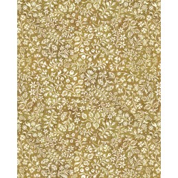 Papel decoupage Flores con fondo dorado