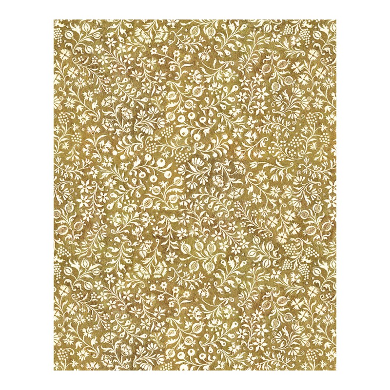 Papel decoupage Flores con fondo dorado