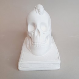 Figura de escayola calavera pequeña vista frente