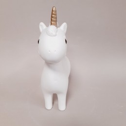 Figura infantil de escayola unicornio frente