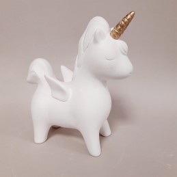 Figura infantil de escayola unicornio alado 20 cm