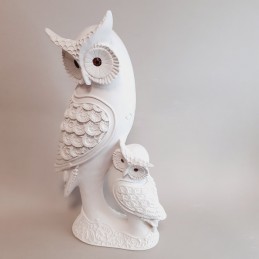 Buho con hijo tamaño 31 cm.
