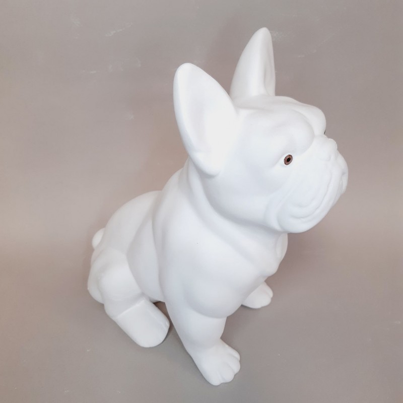 Figura de escayola perro buldog