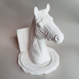 Figura de escayola sujetalibros caballo