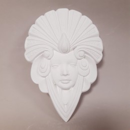 Máscara de escayola egipcia modelo pendientes