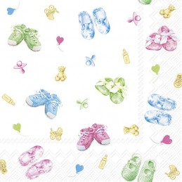 servilletas para decoupage baby shoes