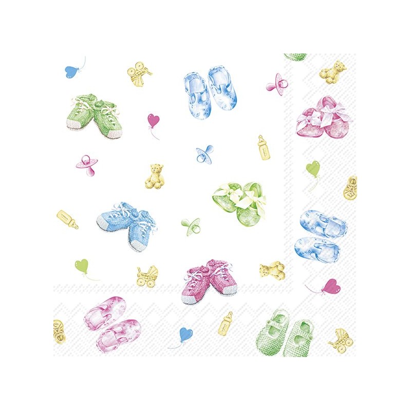 servilletas para decoupage baby shoes