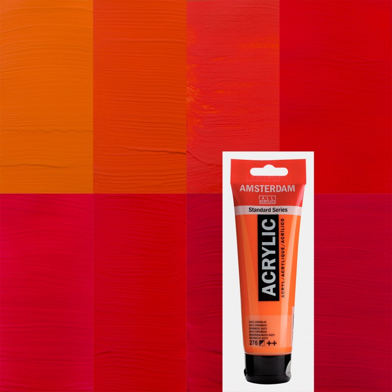 Pintura acrilica Amsterdam - gama de naranjas y rojos