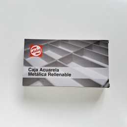 Caja de acuarelas metálica rellenable