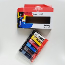 Set acrilico Amsterdam 6 colores primarios