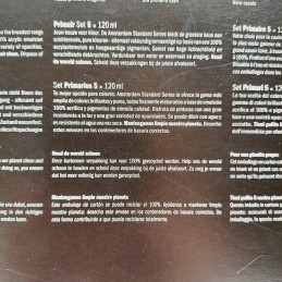 Set de colores acrílicos Amsterdam - detalle en castellano