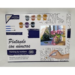 Colorear por números - Planta en ventana