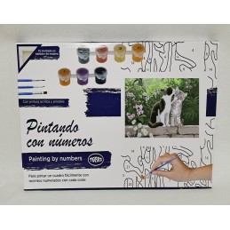 Pintar por números - Gatos en muro