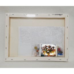 Pintando con números - Jarrón con flores - detalle contenido