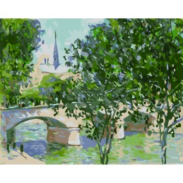 Colorear por números - Paisaje fluvial