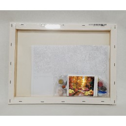 Pintar por números - Paisaje primavera floral - detalle contenido