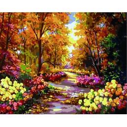 Pintar por números - Paisaje primavera floral