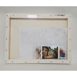 Pintar por números - Paisaje de pueblo - detalle contenido