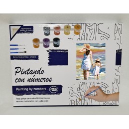 Pintar por números - paseo en la playa