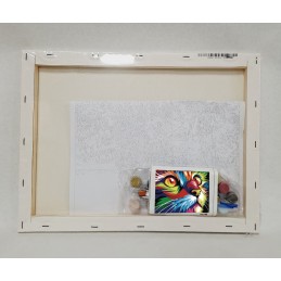 Colorear números - Gato de arte pop - detalle contenido