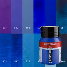 Pintura acrílica Amsterdam. Gama de amarillos. Paleta de colores