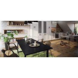 Mesa pintada con Pintura Eco Mueles Negra