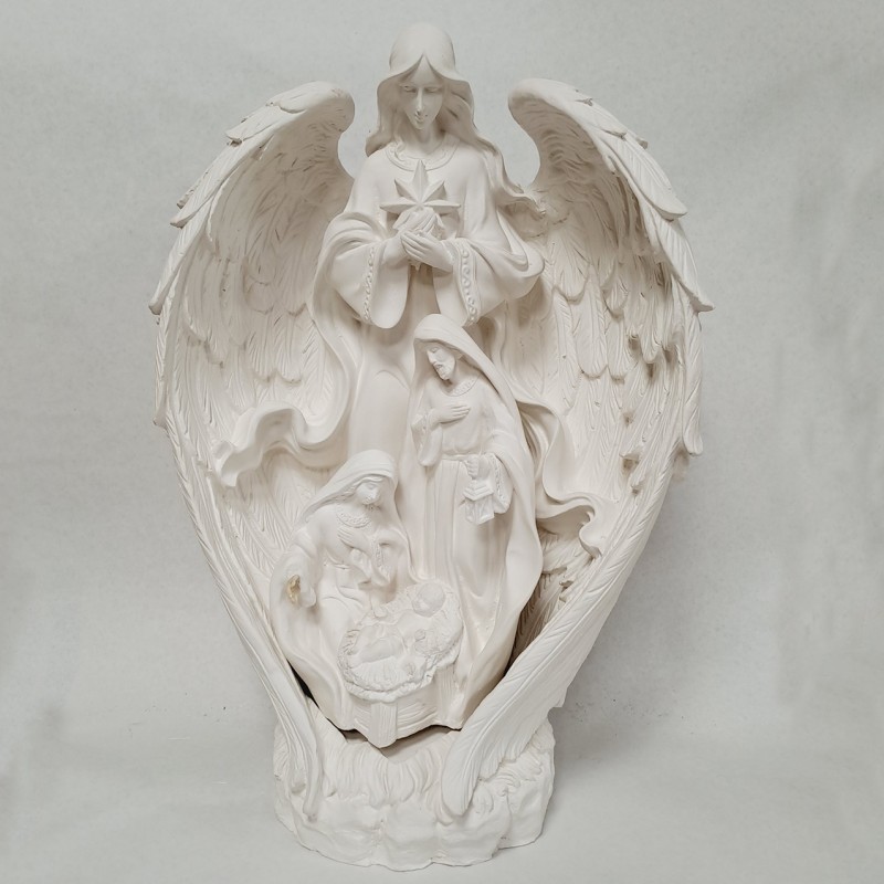 Figura de escayola de Ángel con Misterio