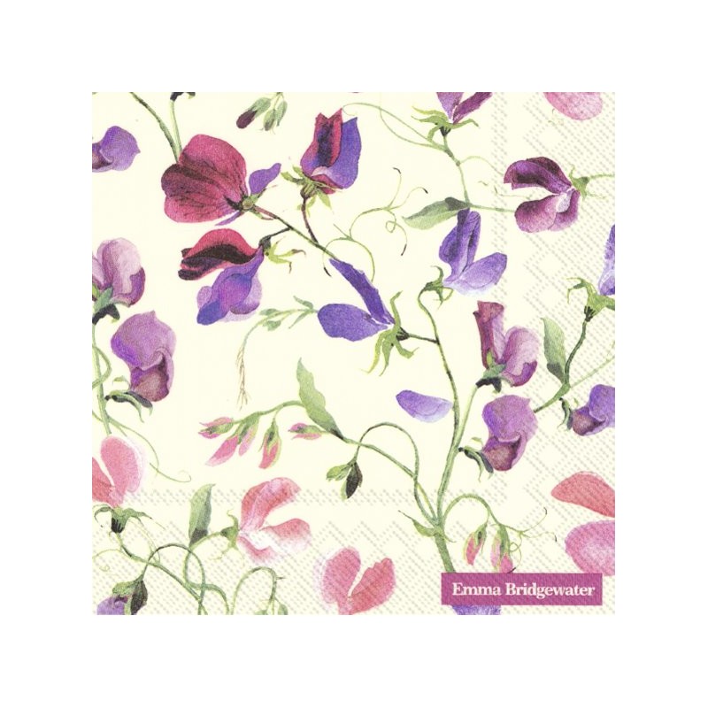 PAQUETE 20 SERVILLETAS ELEGANTES SWEET PEA