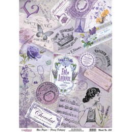 PAPEL DE ARROZ CADENCE LAVANDA Y MUJERES