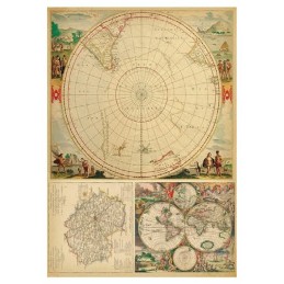 PAPEL DE ARROZ CADENCE MAPAS ANTIGUOS 30x41 CM