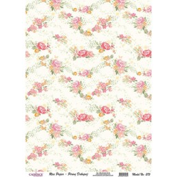 PAPEL DE ARROZ CADENCE GUIRNALDAS DE FLORES 30x41 CM