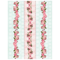 PAPEL DE ARROZ CADENCE GUIRNALDAS DE ROSAS 30x41 CM