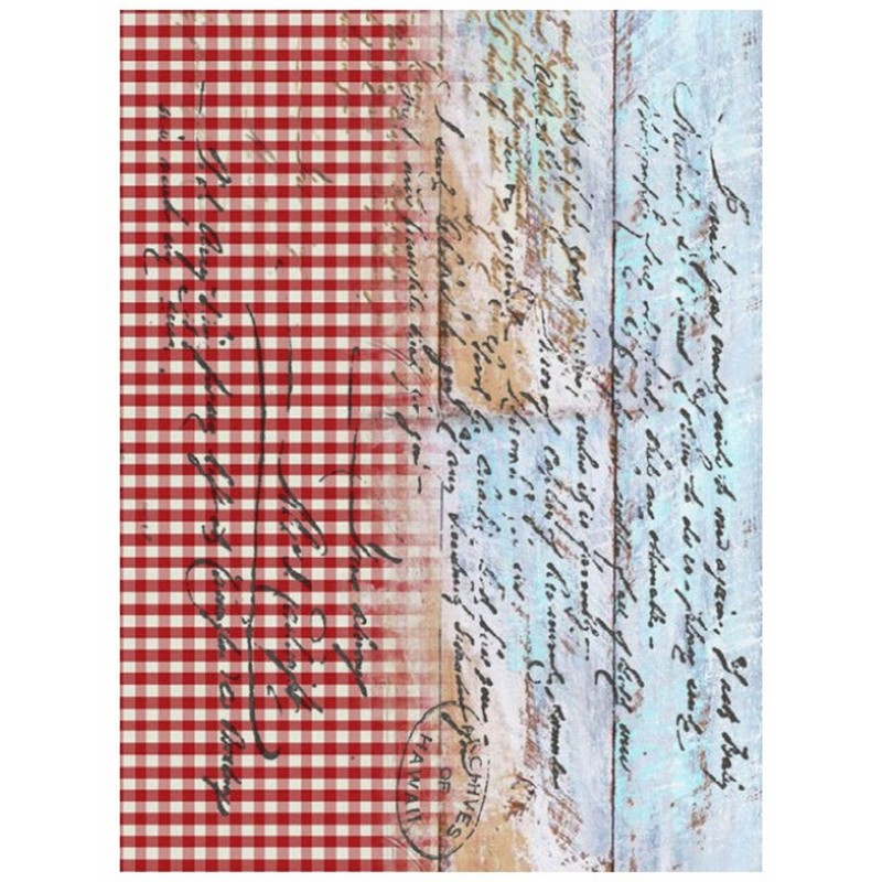 PAPEL DE ARROZ CADENCE FONDO MARINO LETRAS 30x41 CM