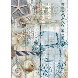 PAPEL DE ARROZ CADENCE MOTIVOS MARINOS 30x41 CM