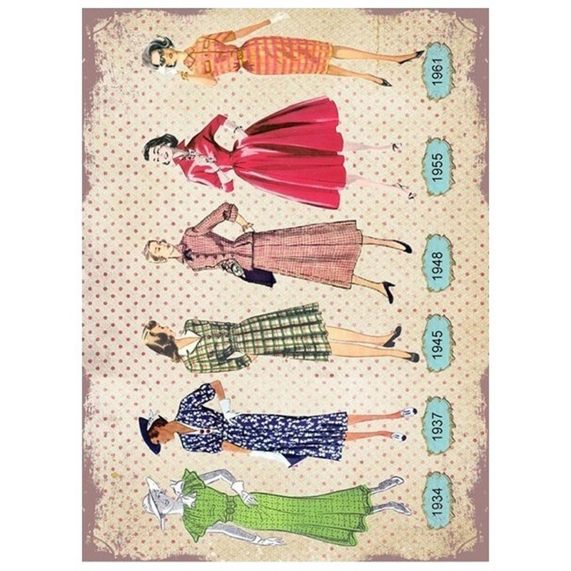 PAPEL DE ARROZ CADENCE MODELOS ANTIGUAS 30x41 CM