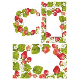 PAPEL DE ARROZ CADENCE FRESAS 30x41 CM