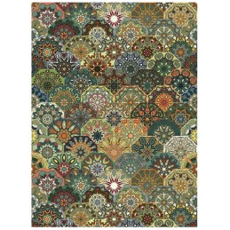 PAPEL DE ARROZ CADENCE GRECAS VERDES 30x41 CM