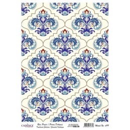 PAPEL DE ARROZ CADENCE GRECAS AZULES 30x41 CM