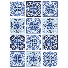 PAPEL DE ARROZ CADENCE TILES BALDOSAS AZULES 30x41 CM