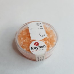 Abalorios Rayher glasstifte transparent para bisutería 2/2 mm. Color salmón