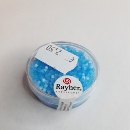 Abalorios Rayher glasstifte transparent para bisutería 2/2 mm. Color azul cielo