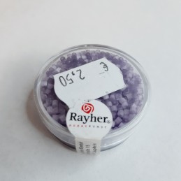 Abalorios Rayher glasstifte transparent para bisutería 2/2 mm. Color morado
