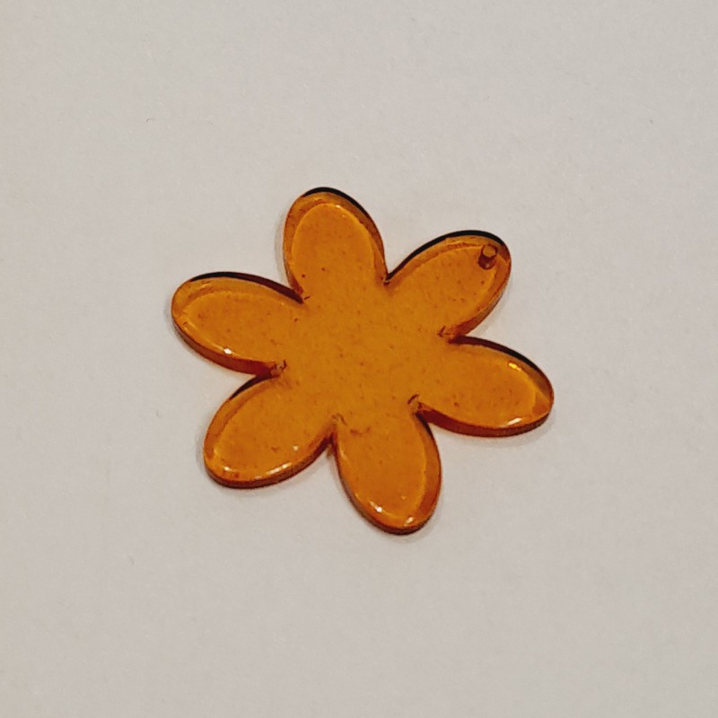 Colgante flor naranja mate