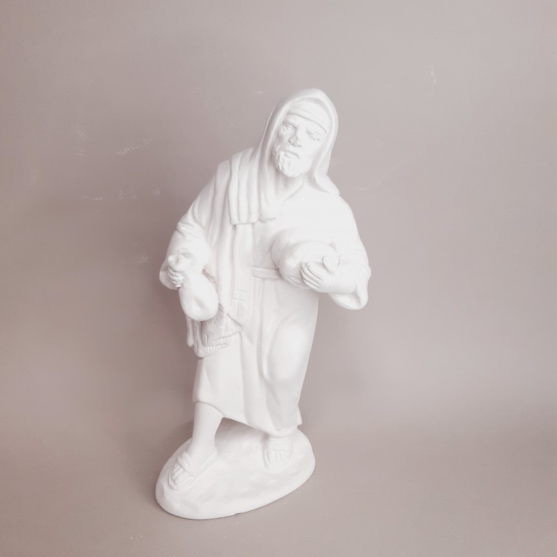 Pastor con panes para portal de Belén