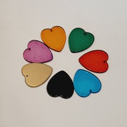 Muestrario de colores del colgante corazón